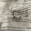 Ventfille Silver Waterdrop Open Line Cross Ring For Female Unique Design Jewelry Gift - Image 6