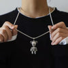 Actionable Graffiti Violence Bear Necklace Men's Personality Hip Hop Pendant Sweater Chain Hoodie Jewelry Accessories - Image 2