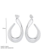 Chamica Stainless Steel Chunky Teardrop Earrings for Women Gold Plated Big Statement Hoops Jewelry - Image 7