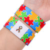 Autism Awareness Puzzle Men Women Stretch Wristband Bracelet Colorful Wide Band Bangles Armband Accessories Gifts - Image 5