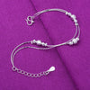 Silver Color Stamp Anklets For Women Foot Leg Chain Link Bracelet Double Layers Beach Accessories Jewelry - Image 40