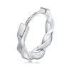 Simple Twisted Mobius Hoop Huggie Earrings for Men, Metal Geometrical Strip Earring Jewelry Gift to Him - Image 9