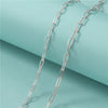 Silver Paperclip Necklace, Women's Paperclip Clavicle Necklace Birthday Party Jewelry - Image 16