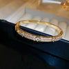 Shiny Cubic Zirconia Embellished Gold Silver Plated Bangle Bracelets for Women Party Wedding Daily Wear Jewelry - Image 5