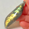 Blue Labradorite Pendant Irregular Shape Bead Stone Orange Necklace for Men Women - Image 20