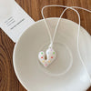 Rainbow Dopamine Color Bow Heart Necklace for Women Long Halterneck Accessory Jewelry Gift - Image 9