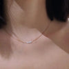 Three Zircon Thin Necklace for Women Simple Clavicle chain Delicate Elegant Jewelry Gifts Wedding - Image 3