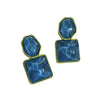 Asymmetric Blue Square Drop Earrings For Women Rhinestone Water Ripple Charms Pendant Earrings Designed Jewelry Gifts - Image 10