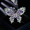 Romantic Purple Zircon Butterfly Brooches for Women Clothes Accessori Bow Dragonfly Ginkgo Leaf Broche Decorativo De Ropa - Image 5