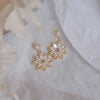 Gold Dainty Korean Flower Earrring for Women Bling Zirconia Hollow Lace Stud Earring Wedding Gift - Image 5
