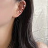 1Pcs Charming Zircon Star Clip On Earrings Ear Cuff Without Piercing Women Girls Geometric Ear Clip Party Silver Color Jewelry - Image 3