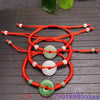 Jade Donut Bracelet Agate Chalcedony Bangle Gift Men Carved Accessories Beaded Jewelry - Image 2