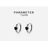 Silver Black Heart hoop Earrings Temperament Simple Inlaid for Women Wedding Jewelry Accessories - Image 10