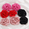Salircon Exaggerated Large Rose Flower Earrings For Women Statement Pierced Stud Earrings Ladies Party Dinner Jewelry - Image 6