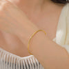Stainless Steel Bracelet for Women Gold Plated Bangles Jewelry Party Wedding Birthday Gift - Image 4