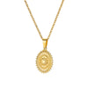 Sun Moon Coin Pendant Necklace For Women Cute Gold Color Stainless Steel Round Necklace Sweet Jewelry Her Gifts - Image 12