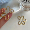 1 Piece Simple Flower Clip Earrings for Women Creative Non-Piercing Ear Cuff Jewelry Accessories Gift - Image 3