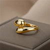 3Pcs/Set Gold Color Smooth Geometric Open Rings Set For Women Exaggerated Metal Irregular Thick Chunky Ring Jewelry Gift - Image 18