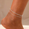 Double-Layer Snake Bone Chain Anklets for Women Simple Gold Color Personality Flat Foot Chain Body Jewelry Accessories - Image 8