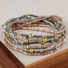 9pcs Bohemian Handmade Bead Elastic Bracelet Set, Multi-layer Stackable Bracelets, Suitable for Daily Wear - Image 1