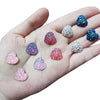 clip on earing girls children Pink jewelry child clip earrings Butterfly Shell Star flower ear clip for kids gift 5 Pairs - Image 12
