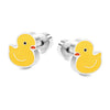 316L Surgical Steel Earrings Cute Style Silver Color Screw Back Oil Dripping Stud Earrings Body Piercing Jewelry Party - Image 3