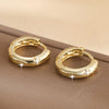 Silver Shining Zircon Earrings Women's Circle Spiral Star Shaped Earrings Elegant Jewelry Birthday Party Gifts - Image 4