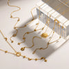 Women's Delicate Y-Shaped Necklace with Cubic Zirconia Gold Plated Stainless Steel Star And Moon Pendant Jewelry - Image 4