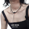 Double Layered Square Tassel Necklace For Man Titanium Steel Clavicle Chain Korean Design Jewelry Kpop Accessories - Image 9