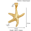 Marine Organism Sea Horse Turtle Fish Conch Shell Starfish Charm Pendant, 8K Gold Plated Zircon Jewelry Finding Supplies - Image 33