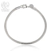 Shstone Silver 3mm 4mm Snake Chain 8 inches Basis Bracelet For Woman Charm Wedding Engagement Party Jewelry - Image 6