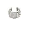 Full Rhinestone C-shaped Ear Clip For Women Stainless Steel Silver Color Wide Geometric Non Piercing Ear Cuff Jewelry - Image 6