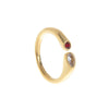 Month Birthstone Style Ring with Zircon Accents in Gold Tone or Silver Tone - Image 10