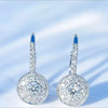 Silver Hoop Dangle Earrings for Women with Dazzling Cubic Zirconia Earrings Gift Statement Jewelry - Image 3