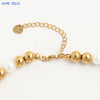 Mhs.sun 4/6/8/10MM Pearl Stainless Steel Bead Necklaces Classic Gold Plated For Women Men Daily Party Jewelry Gifts - Image 5
