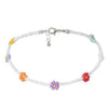 Glass Bead Choker Necklace with Flower-Shaped Bead Details - Image 12