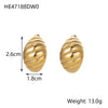 Carlidana Jewelry Stainless Steel Chunky Minimalist Earring Water Drop Hollow Out Minimal Chubby Earrings - Image 12