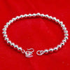 Silver Ball Bracelets For Women Round Beads Adjustable Charm Bracelet Party Wedding Jewelry Gifts - Image 5