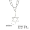 Classic Star of David Pendant Necklace for Men Women Stainless Steel Geometric Hexagon Amulet Casual Jewelry Party Gift - Image 16