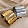 Glossy Opening Chunky Wide Stainless Steel Cuff Bangle Bracelet For Women Men Stackable Charms Jewelry - Image 1