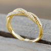 Twist Rings for Women Band White CZ Simple Stylish Accessories Party Daily Versatile Jewelry - Image 5