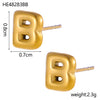 26 Initial Letter Stainless Steel Metal Creative Stud Earring For Women Anti Allergic Ears Jewelry Classic Letter Earring - Image 30