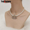 Subculture Spice Y2K Harajuku Gothic Mars Gal Women Crown Pearl Party Lolita Cosplay Punk Necklace Girl Collar - Image 6
