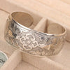 Bohemian Ethnic Style Retro Silver Wide Bracelet For Women Carved Flower Opening Bracelet Boho Vintage Jewelry - Image 7