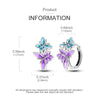 Butterfly Hoop Earrings with Colorful Cubic Zirconia - Image 32