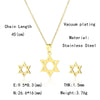 David Star Necklace Earrings Set Classic Jewish Star of David Pendant Stainless Steel Jewelry Sets for Women - Image 6