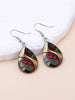 1 Pair of Geometric Line Pattern Earrings with Convex Glass and 316 Stainless Steel Water Drop Ear Hooks, in a Retro and Simple Style, Suitable for - Image 6