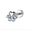 Stainless Steel Labret Piercing Stud with 16 Gauge and 1.2 x 8 mm Post - Image 21