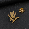 Gold Plated Palm Brooch for Unisex Stainless Steel Butterfly Buckle Brooch Wedding Banquet Groomsman and Groom Gift - Image 8