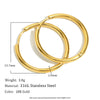 Minimalism Stainless Steel Woman Jewelry Gold Plated Small Medium Large Size Loop Hoop Earrings for Women - Image 9